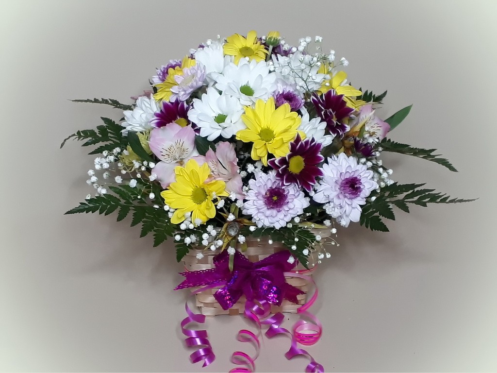 Композиции в корзинах